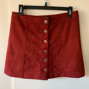 Suede skirt